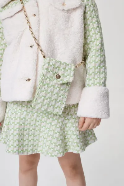 Куртка из искусственного меха комбинированная — изображение 6