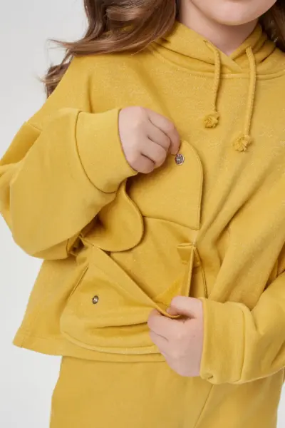 Костюм (худи и брюки) из футера с серебряным люрексом — изображение 10