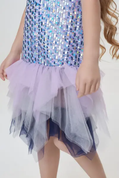 Платье нарядное из пайеток с воланом — изображение 6