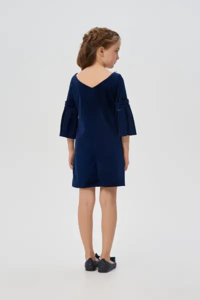 Платье нарядное с арт-рукавами и цепочкой — изображение 3