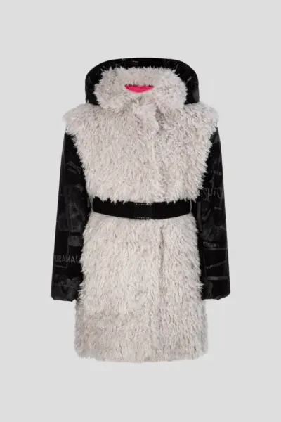 Пальто из искусственного меха с сумочкой — изображение 11