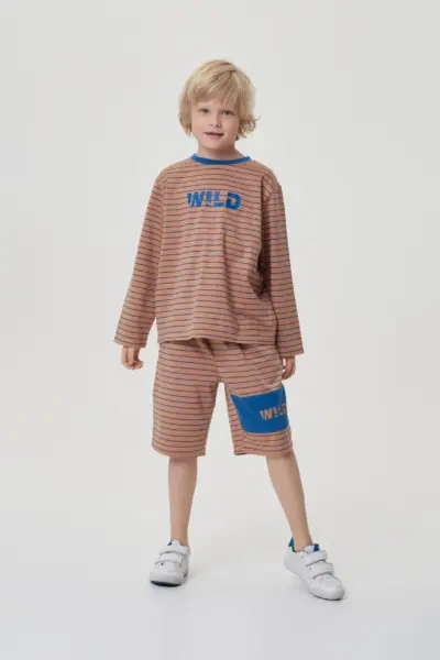 Лонгслив трикотажный в полоску — изображение 5