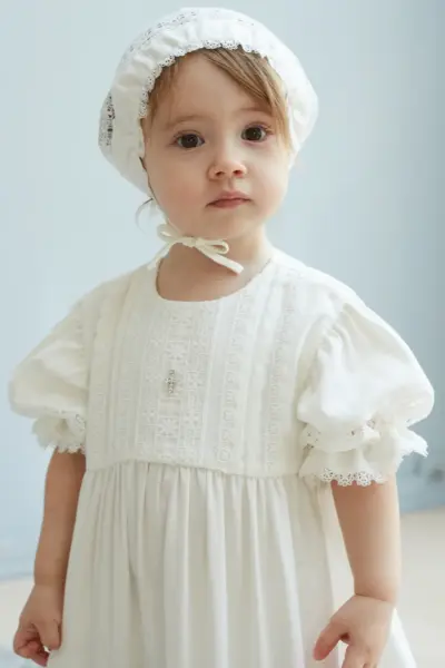 Крестильное платье в комплекте с капором — изображение 12