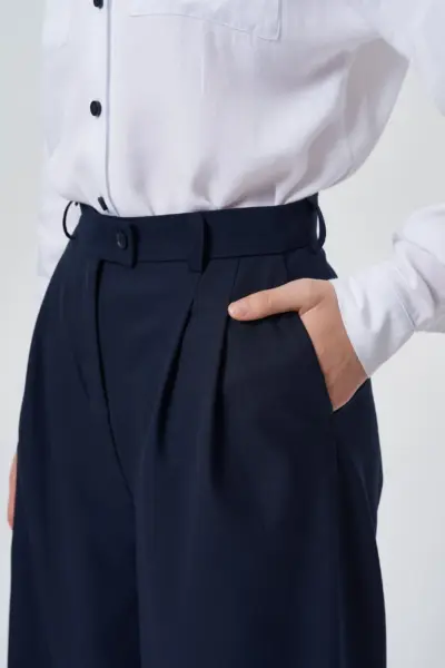 Брюки Палаццо, синие — изображение 5