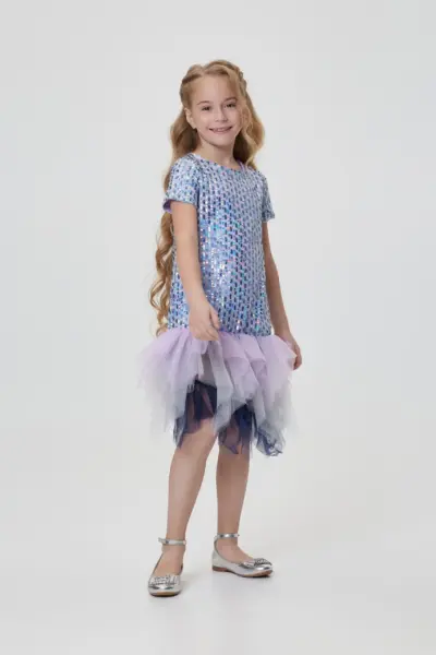 Платье нарядное из пайеток с воланом — изображение 7