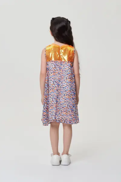 Платье из сетки с неоновыми пайетками — изображение 6