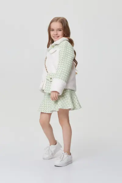 Куртка из искусственного меха комбинированная — изображение 3