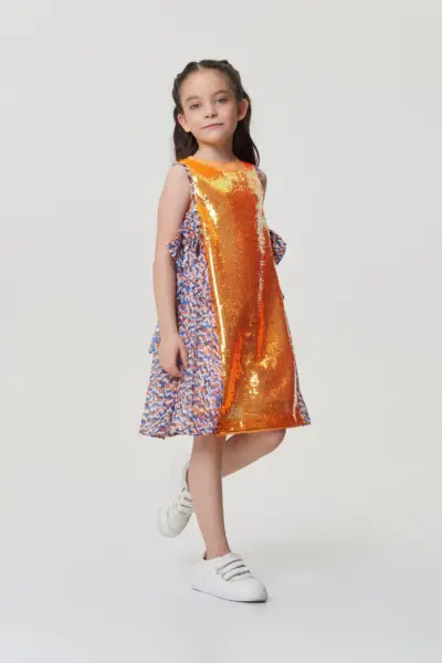 Платье из сетки с неоновыми пайетками — изображение 3