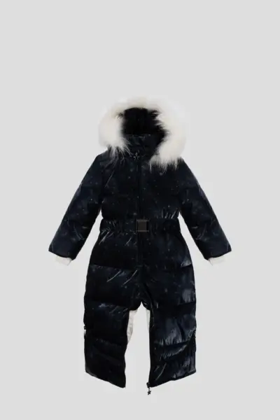 Конверт комбинезон-трансформер пуховый с меховой опушкой и манишкой — изображение 3