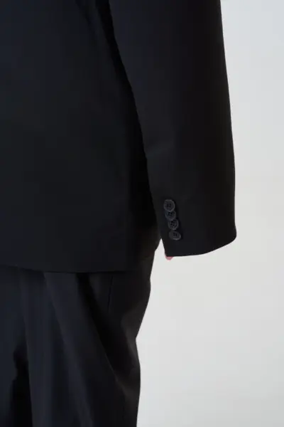 Жакет однобортный свободного кроя, черный — изображение 24