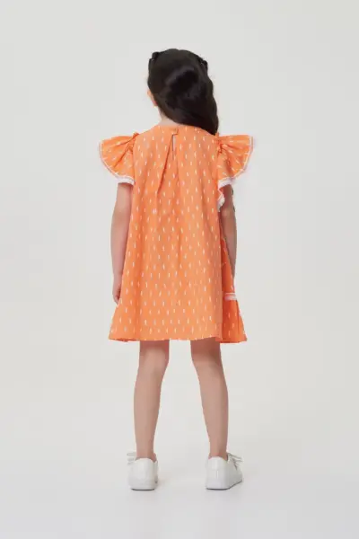 Платье из хлопка с крылышками и отделкой из кружева — изображение 5