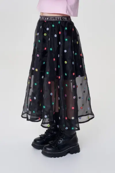 Юбка из органзы с вышивкой — изображение 4