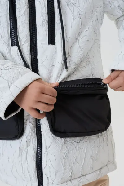 Куртка-парка с подкдадкой из меха "тедди" — изображение 9