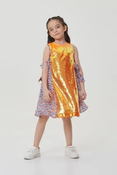 Платье из сетки с неоновыми пайетками — изображение 4