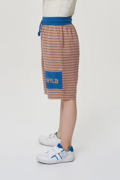 Шорты трикотажные в полоску — изображение 3