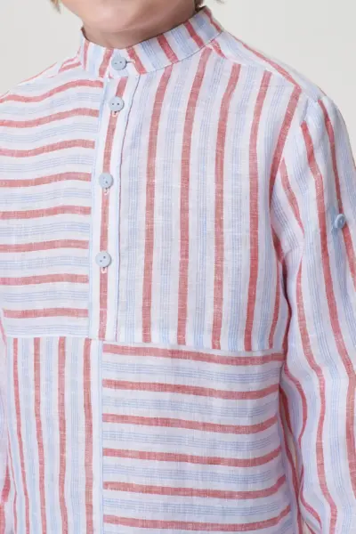 Сорочка льняная в полоску — изображение 4