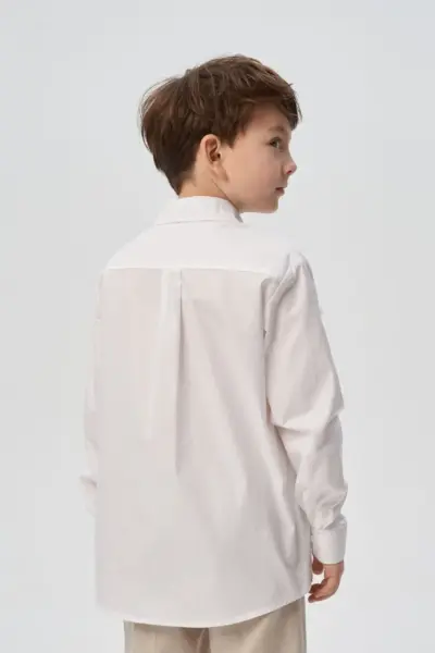 Сорочка нарядная с асимметричными полосками — изображение 4