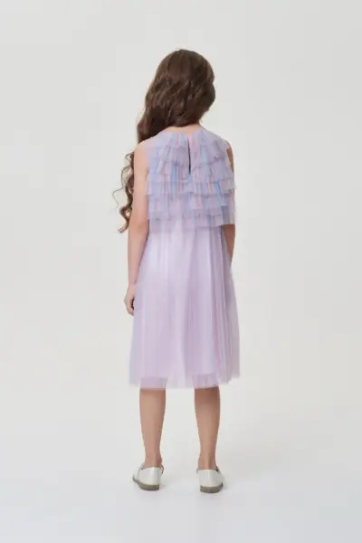 Платье нарядное из плиссированной сетки — изображение 4