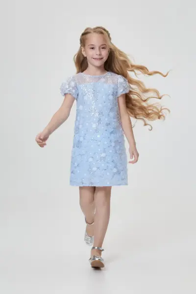 Платье нарядное с объемными вышивками — изображение 3