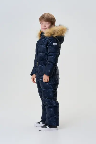 Комбинезон утепленный с искусственной меховой опушкой — изображение 3