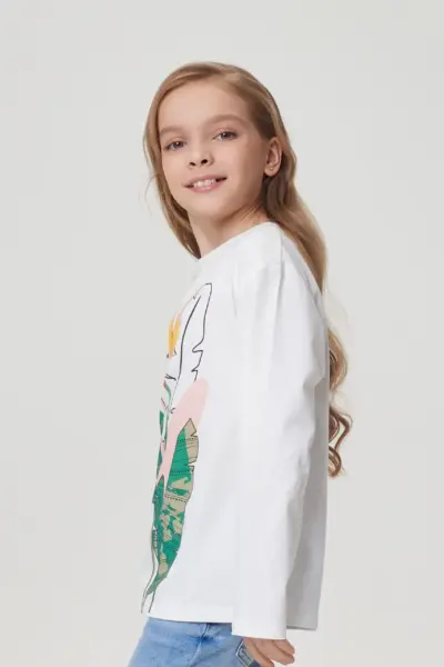 Лонгслив трикотажный с принтом — изображение 3