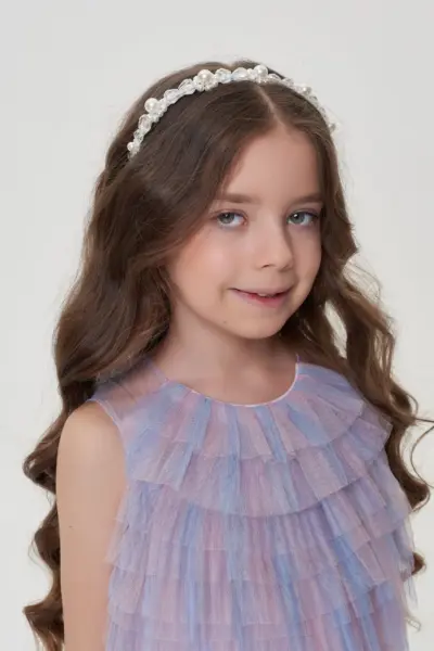 Платье нарядное из плиссированной сетки — изображение 7