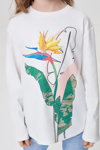 Лонгслив трикотажный с принтом — изображение 5