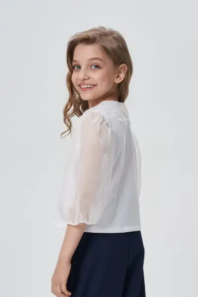 Блузка с воротником из органзы — изображение 6