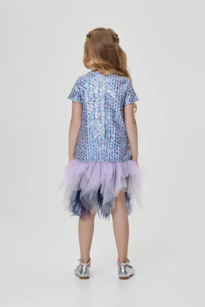 Платье нарядное из пайеток с воланом — изображение 4