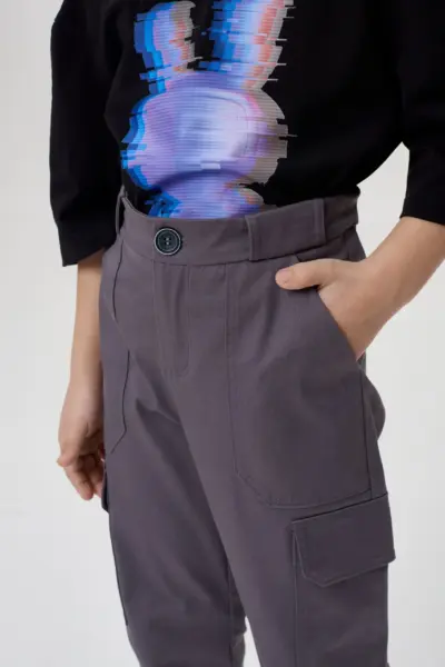 Брюки из твила с карманами — изображение 5