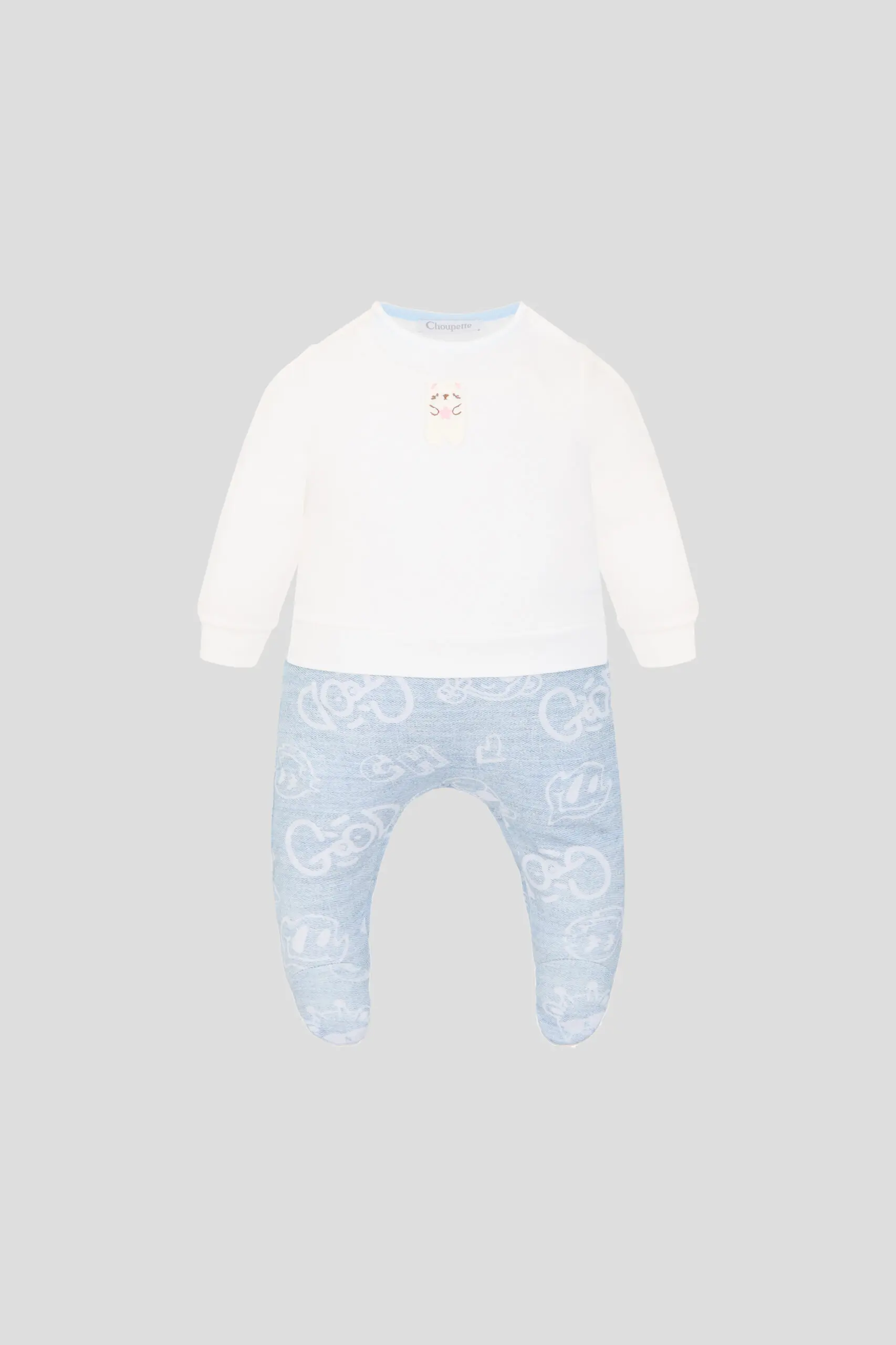 64.125 (1) Комбинезон комбинированный с фирменным принтом — изображение 1