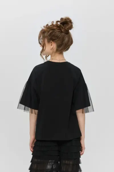 Футболка с декором, в комплекте с цепочкой — изображение 4