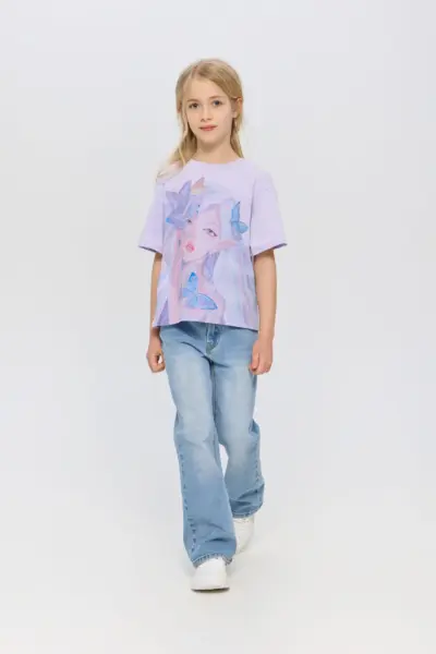 Футболка с принтом, в комплекте с заколками — изображение 9