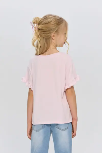 Футболка с принтом, в комплекте с цепочкой — изображение 4