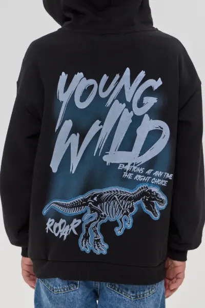 Худи оверсайз с принтом на спине — изображение 11