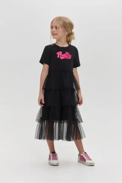 Платье комбинированное с декором — изображение 3