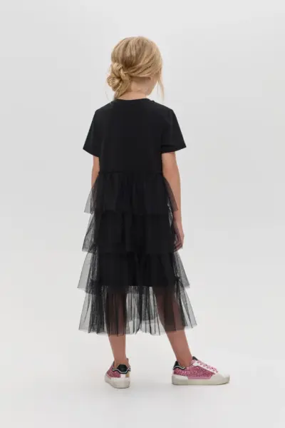 Платье комбинированное с декором — изображение 7