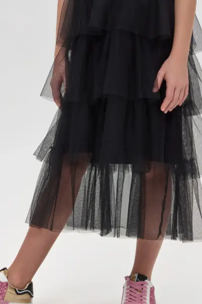 Платье комбинированное с декором — изображение 11