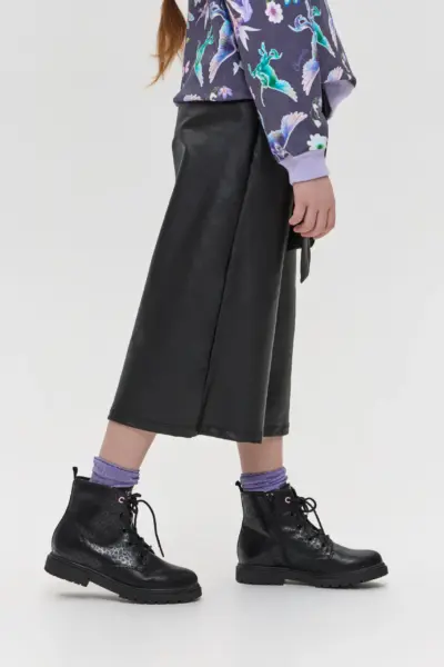 Брюки-кюлоты с эффектом кожи — изображение 5