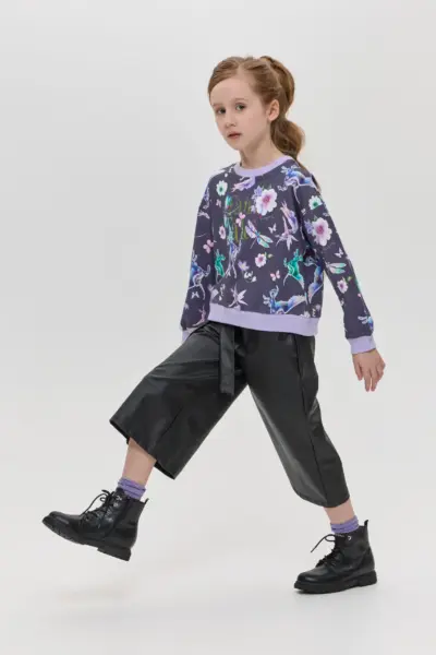 Брюки-кюлоты с эффектом кожи — изображение 7