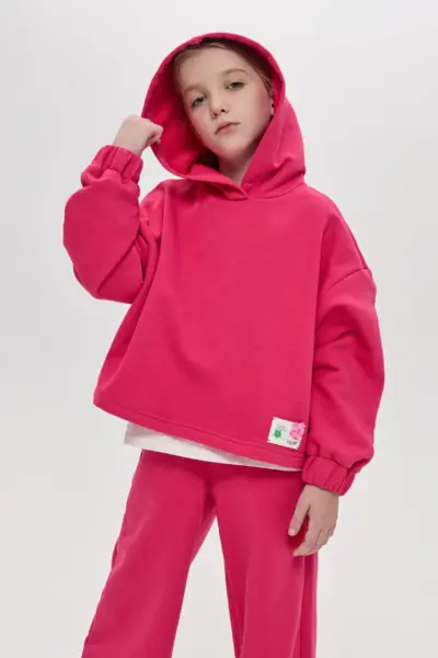 Костюм из футера (худи, брюки) с декором — изображение 13