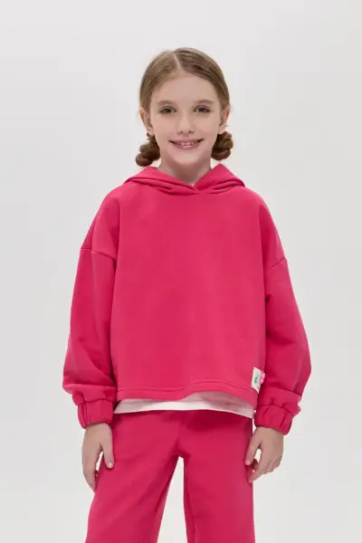 Костюм из футера (худи, брюки) с декором — изображение 7