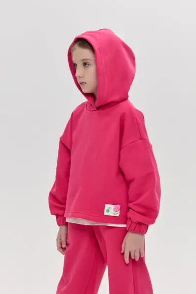 Костюм из футера (худи, брюки) с декором — изображение 12