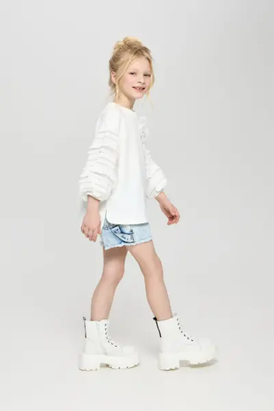 Лонгслив с объёмными рукавами — изображение 5