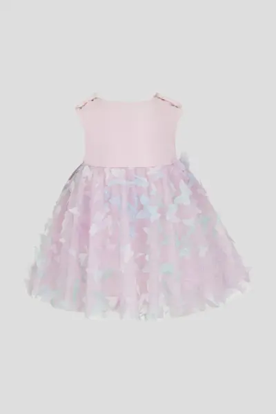 Платье нарядное с бабочками в комплекте с шортами — изображение 3