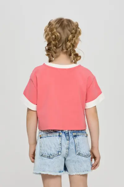 Футболка укороченная с принтом — изображение 3