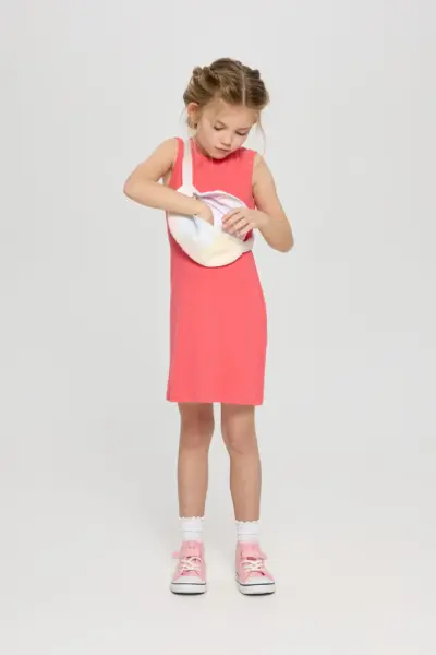 Платье трикотажное в комплекте с сумочкой — изображение 4