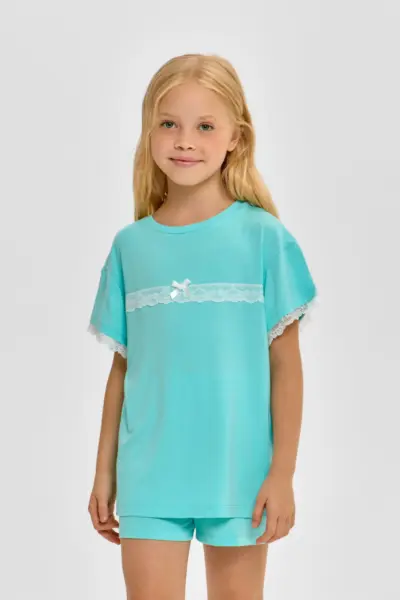 Пижама с кружевом (футболка, шорты) — изображение 4