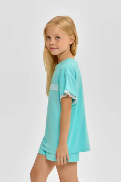 Пижама с кружевом (футболка, шорты) — изображение 5