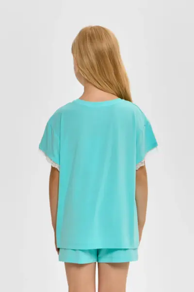 Пижама с кружевом (футболка, шорты) — изображение 6